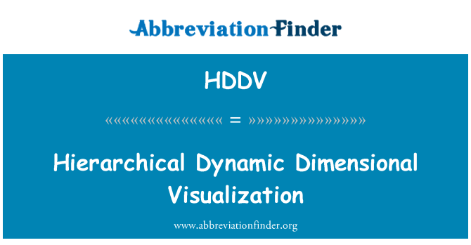 HDDV: Hiyerarşik dinamik boyutlu görselleştirme