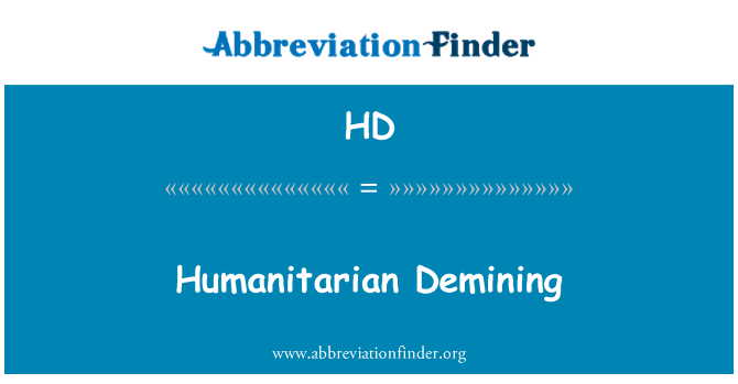 HD: Humanitarian Demining