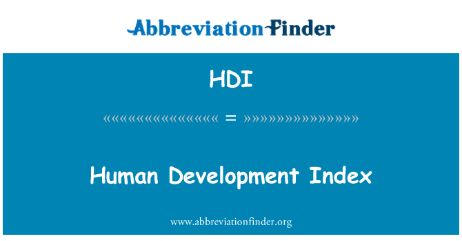 HDI: Индекс развития человеческого потенциала