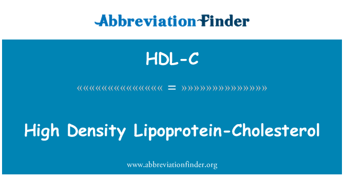 HDL-C: Nagy sűrűségű Lipoprotein-koleszterin