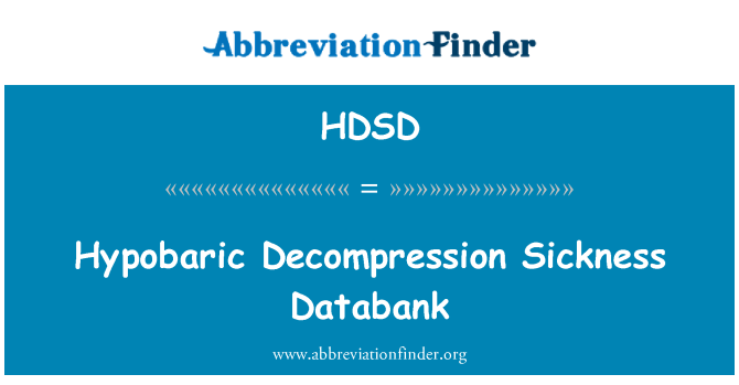 HDSD: Bank data hypobaric dekompresi penyakit