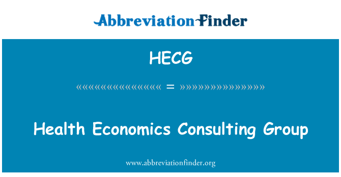 HECG: Health Economics Consulting Group