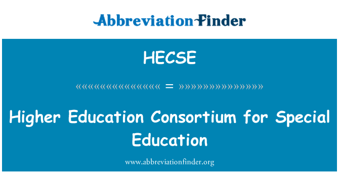 HECSE: Consorci d'educació superior per a educació especial