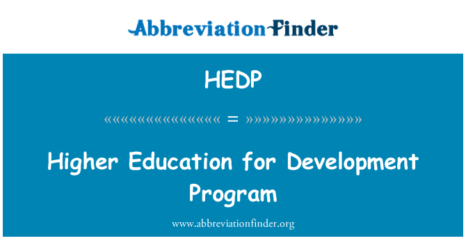 HEDP: Higher Education for Development Program