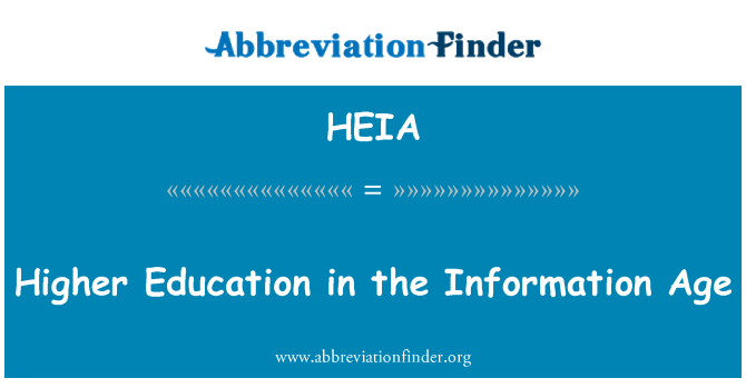 HEIA: Edukazzjoni ogħla fl-età ta ' l-informazzjoni