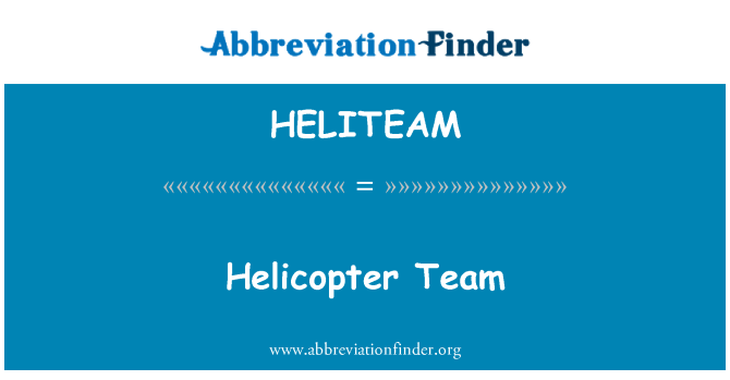 HELITEAM: Pasukan helikopter