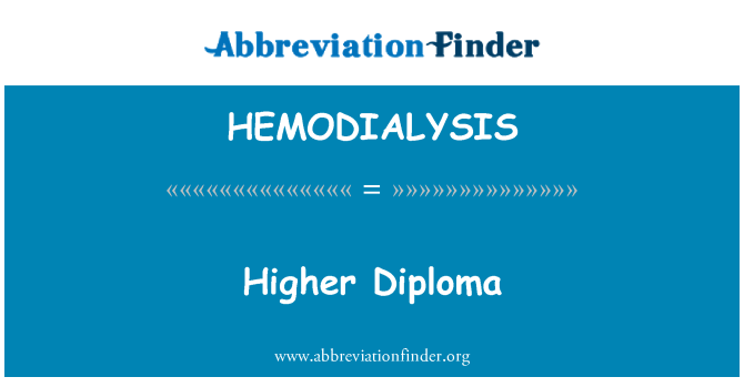 HEMODIALYSIS: Higher Diploma