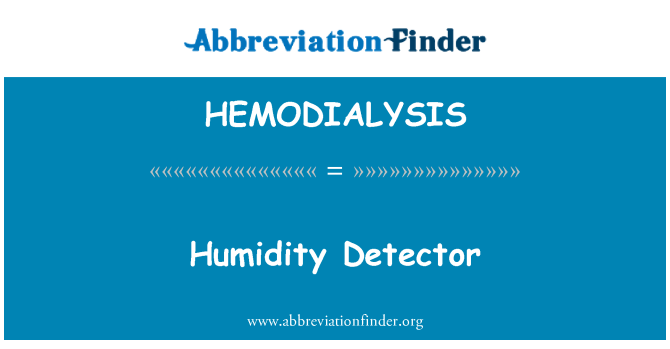 HEMODIALYSIS: 湿度测控仪