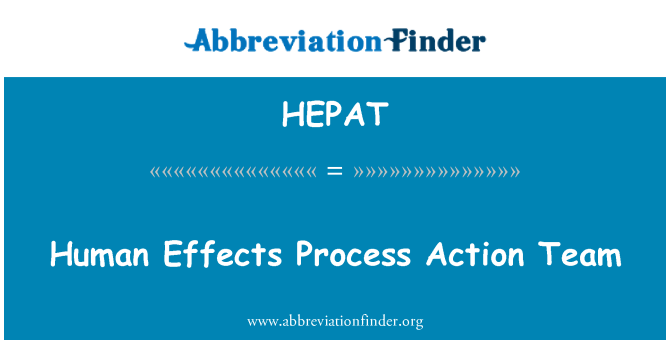 HEPAT: Ljudskog djelovanja procesa akcionog tima