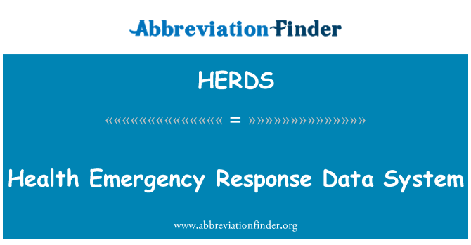 HERDS: 卫生应急数据系统