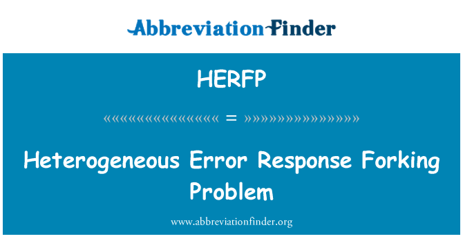 HERFP: Heterogena greška odgovor vilica vanjska Problem