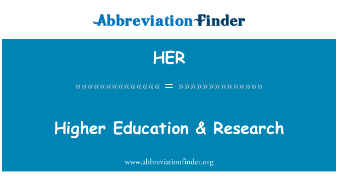 HER: Edukazzjoni ogħla & riċerka