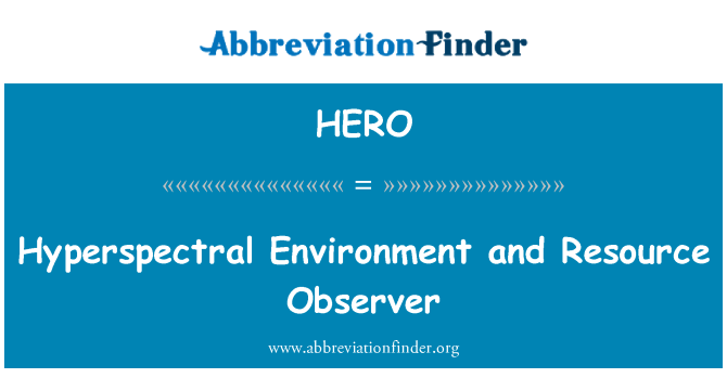 HERO: Hyperspectral anviwònman an, ak resous obsèvatè