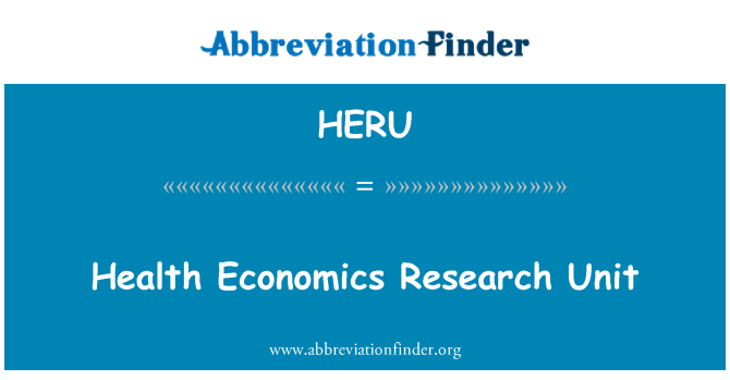 HERU: 健康經濟學研究組