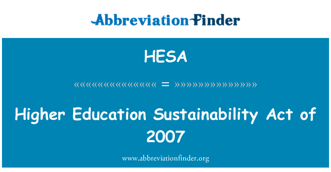 HESA: Edikasyon siperyè la Loi de 2007