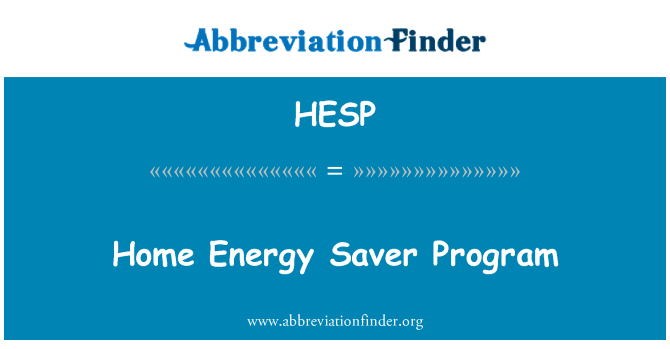 HESP: Domácí Energy Saver Program