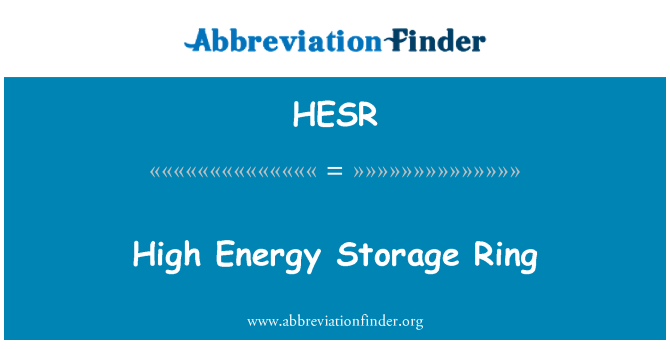 HESR: Anneau de stockage de haute énergie