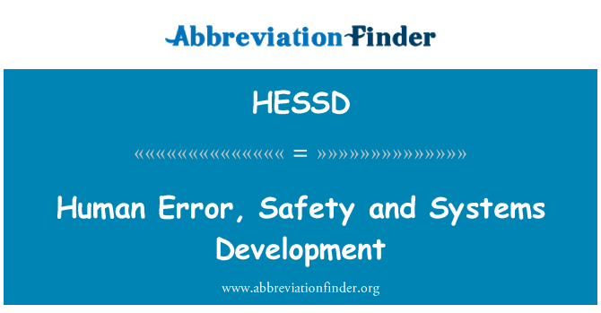 HESSD: Menneskelige fejl, sikkerhed og systemudvikling