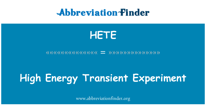 HETE: Hochenergetische transiente Experiment