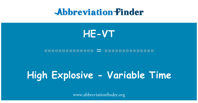 HE-VT: उच्च विस्फोटक - चर बार