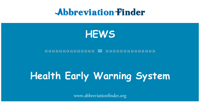 HEWS: Sistema d'alerta salut