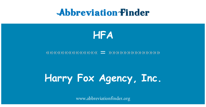 HFA: Harry Fox agencija, Inc