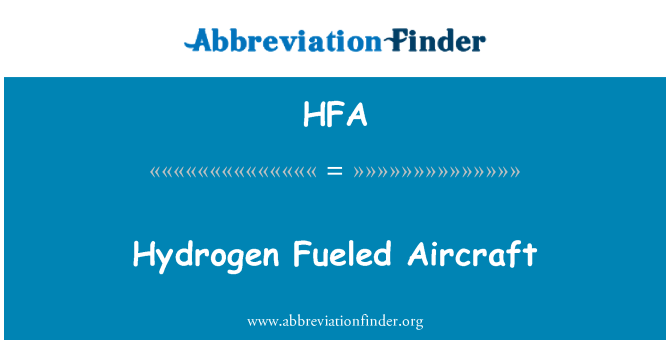 HFA: Idroġenu Fueled ajruplan