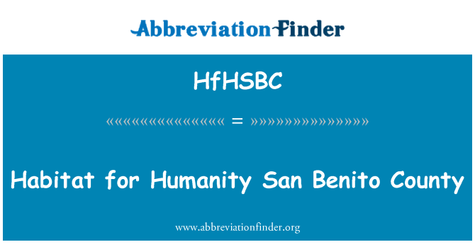 HfHSBC: Habitat per l'umanità Contea di San Benito