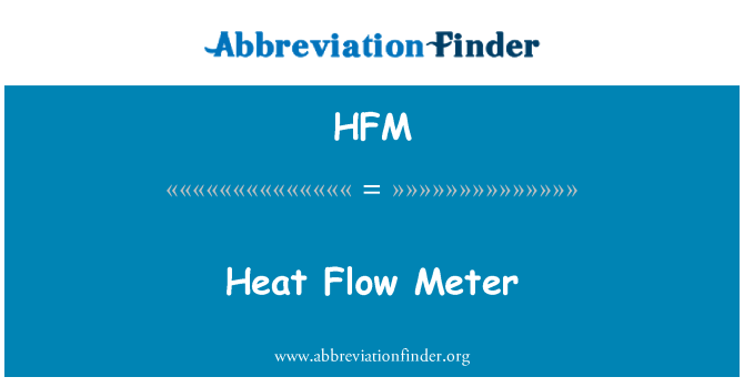 HFM: Meter aliran haba