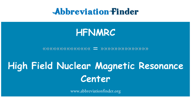 HFNMRC: Høj felt Kernemagnetisk resonans Center