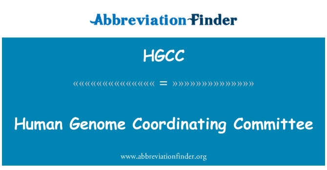 HGCC: Human Genome Coordinating Committee