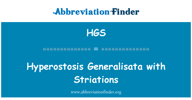 HGS: Hyperostosis Generalisata bil-marki