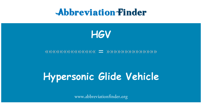 HGV: Descente hypersonic machin