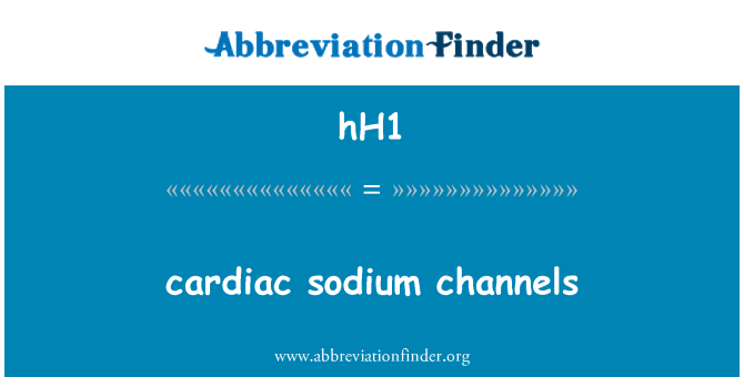 hH1: کانال های سدیم قلبی