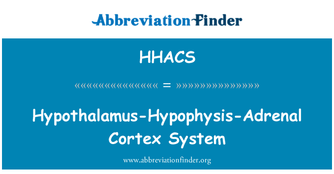 HHACS: Hypothalamus-Hypophysis-आधिवृक्क प्रांतस्था प्रणाली