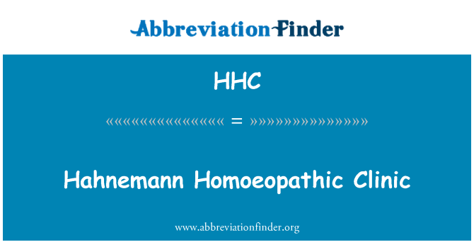 HHC: Clinig homeopathig Hahnemann