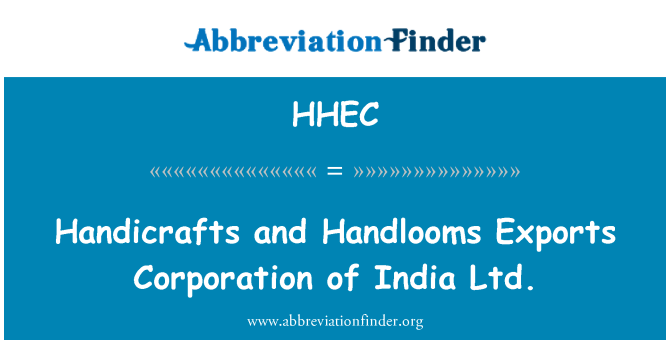 HHEC: Řemesla a stavech Export Corporation of India Ltd.
