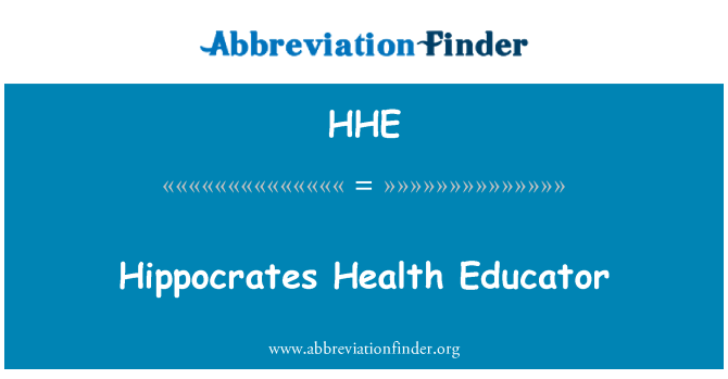 HHE: Éducateur de santé Hippocrate
