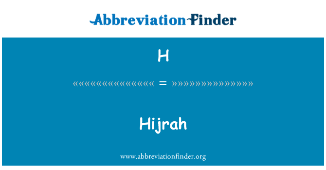 H: Hijrah