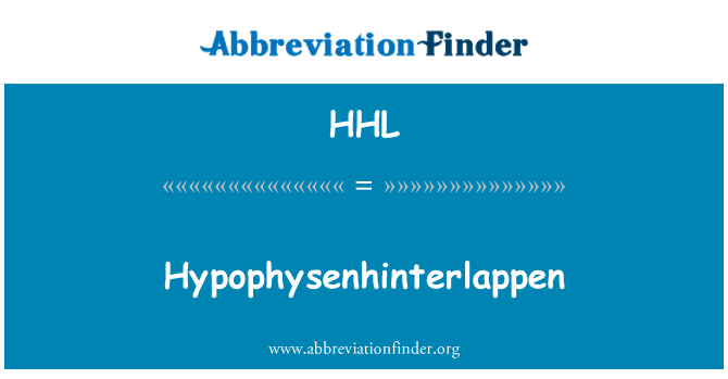 HHL: Hypophysenhinterlappen