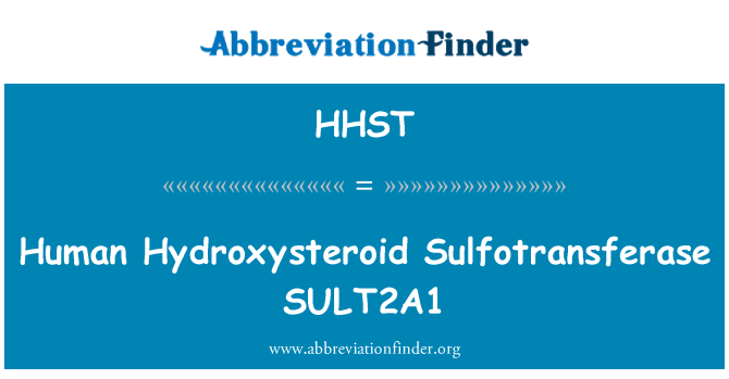 HHST: Человека гидроксистероиддегидрогеназа Sulfotransferase SULT2A1