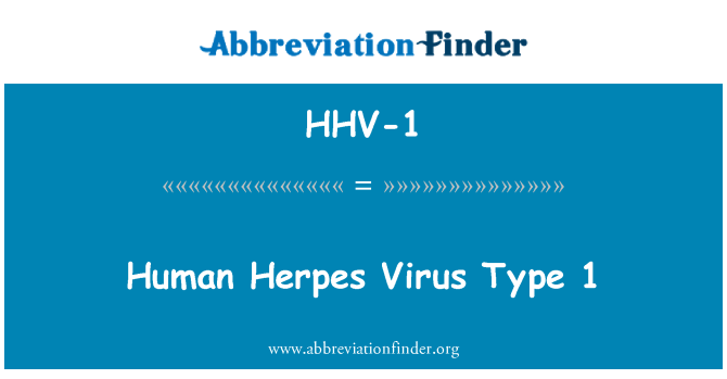 HHV-1: Inimeste Herpes viiruse tüüp 1