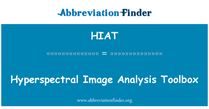 HIAT: Għodda ta ' l-analiżi tal-immaġni Hyperspectral