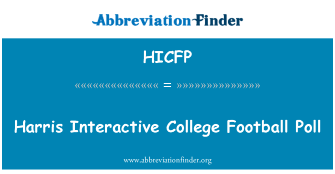 HICFP: Harris Interactive College Football Poll