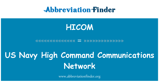 HICOM: US Navy High Command Communications Network