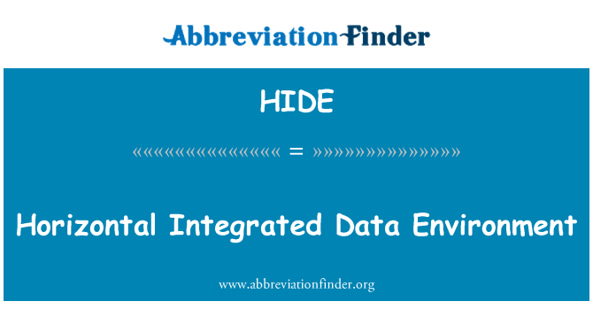 HIDE: Horizontalno integriranih podataka okruženju