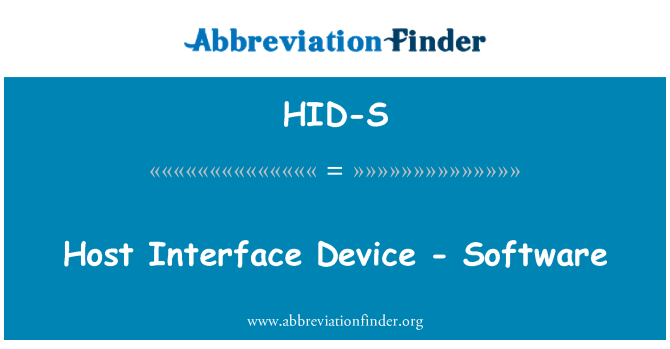 HID-S: Uzņēmēja interfeisa ierīce - Software