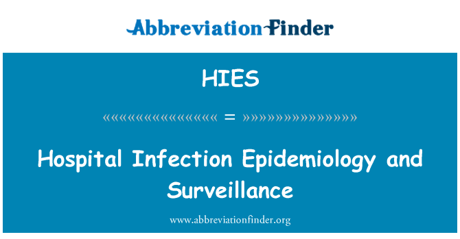 HIES: Nemocniční epidemiologie infekce a dohled