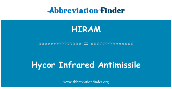 HIRAM: Antimissile Hycor אינפרא-אדום