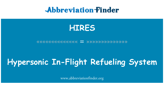 HIRES: Sistema de proveïment bord hipersònica